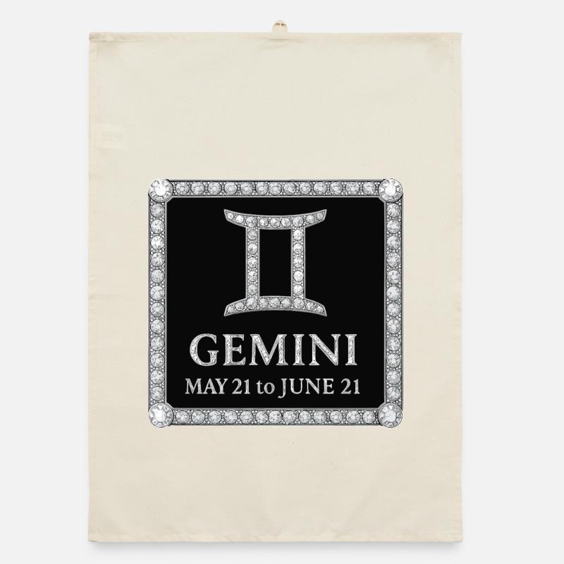 Sternzeichen Zwillinge Organic Geschirrtuch