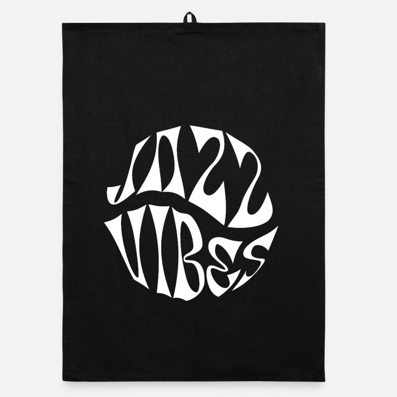 Jazz Vibes ausgefallenes Logo-Design Organic Geschirrtuch