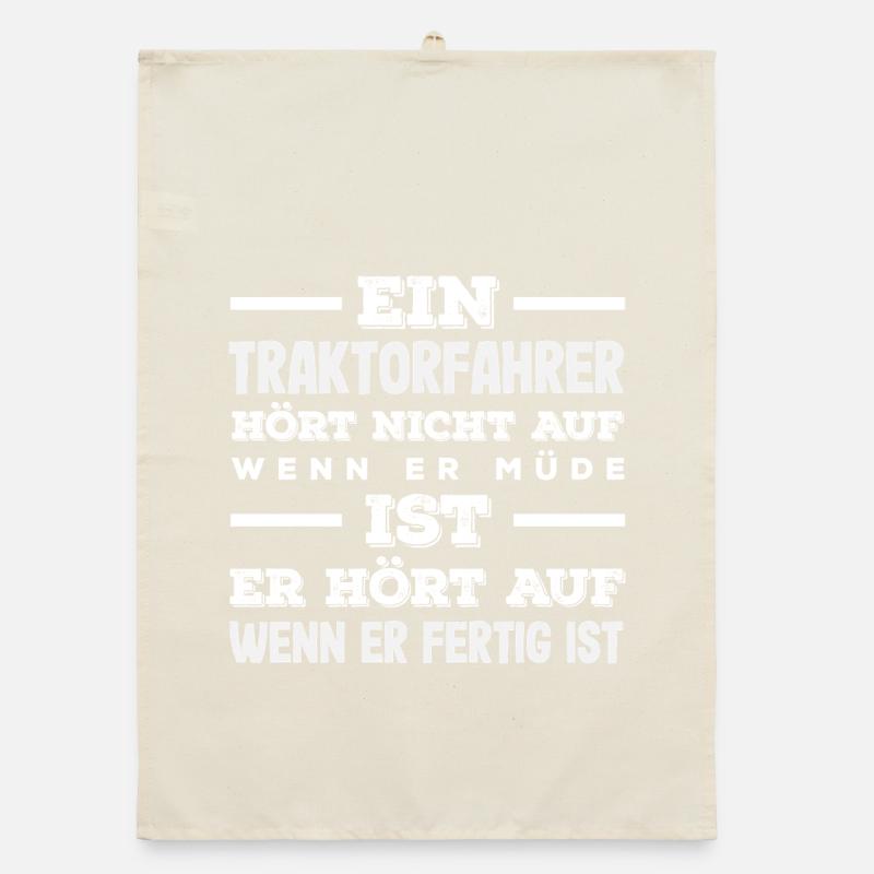 Funny Tractor Driver Gift Organic dish towel