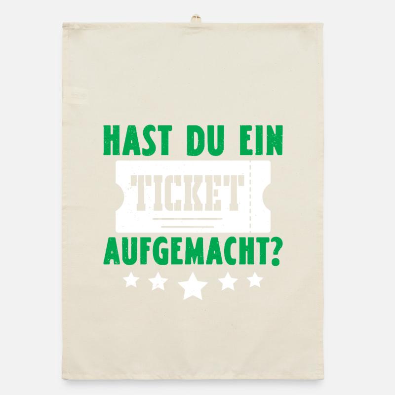 Science Coder HAST DU EIN TICKET AUFGEMACHT LUSTIG Organic Geschirrtuch