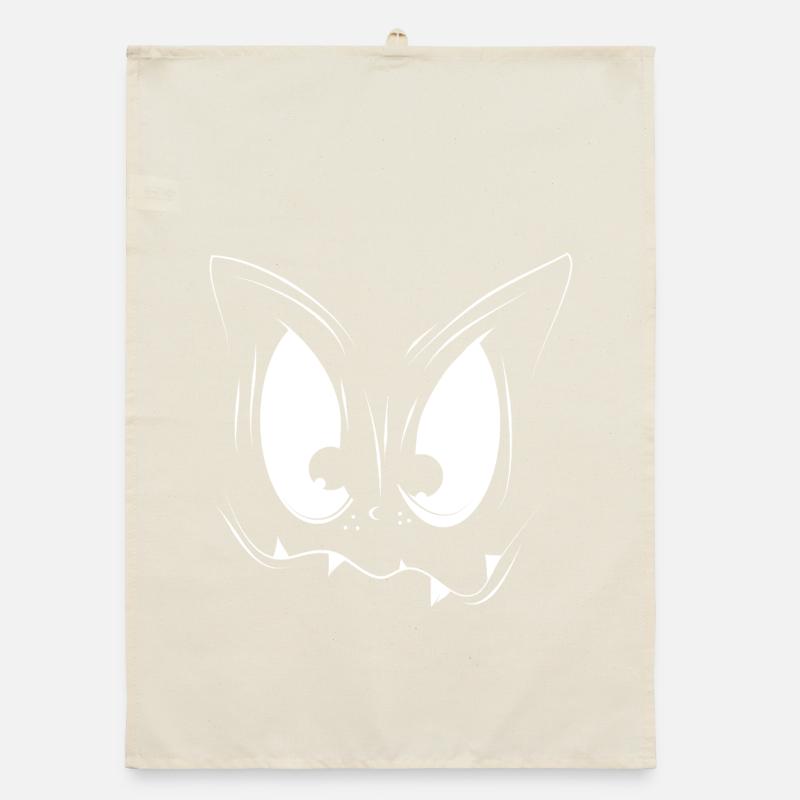 Visage de monstre mignon – grands yeux et attrape Torchon bio