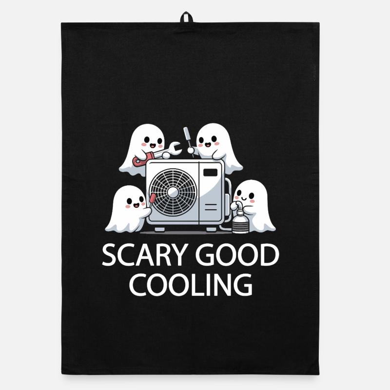 Halloween Geist HVAC Design - Scary Good Cooling Organic Geschirrtuch