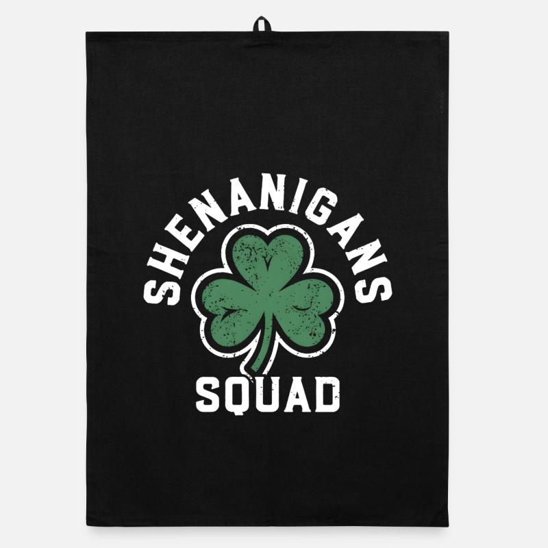 Shenanigans Squad Shamrock Tee Organic dish towel