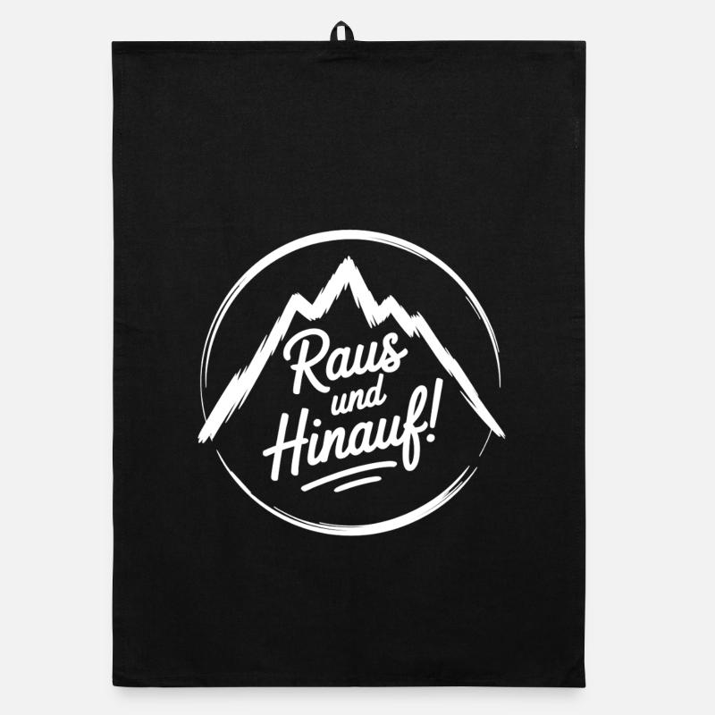 Let's get out: Where freedom begins in the mountains Organic dish towel