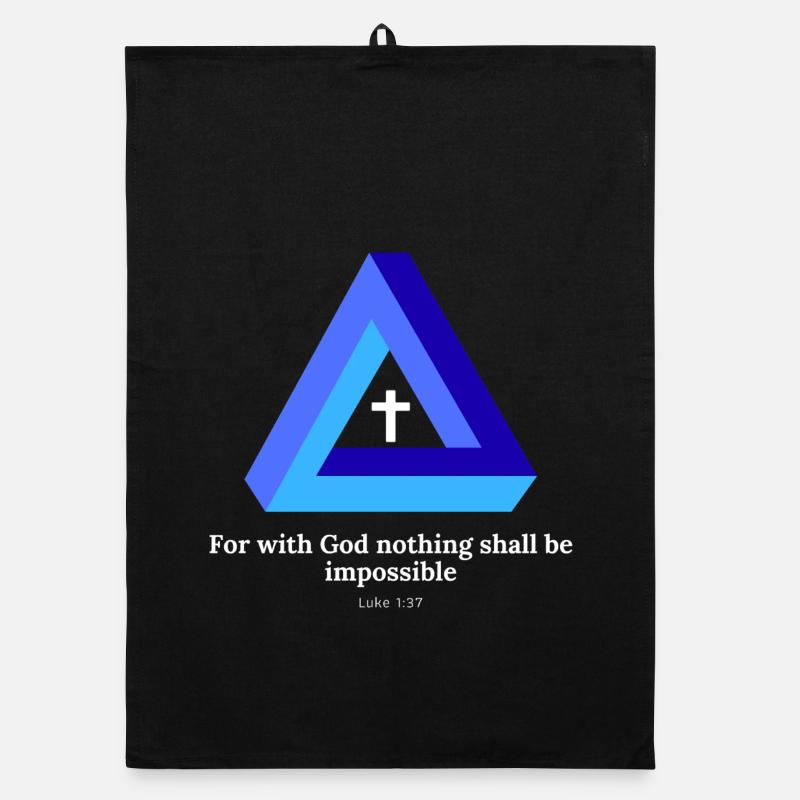 For with God nothing shall be impossible. Luke Organic Geschirrtuch