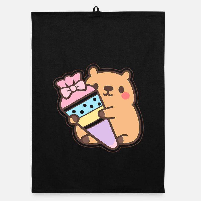 Capybara School Child – 1st Grade Organic dish towel