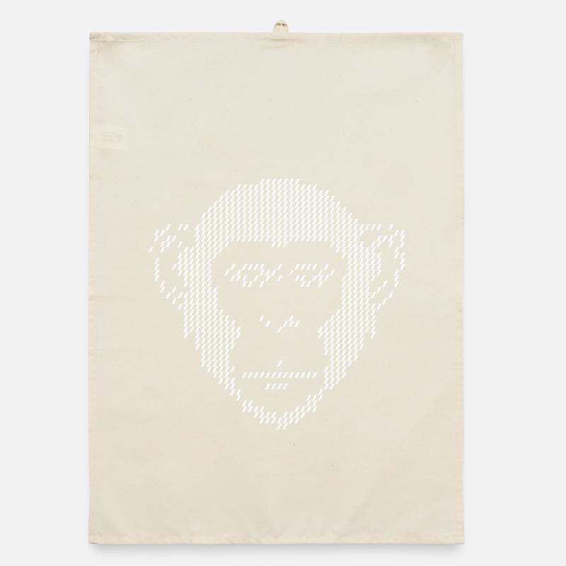 Art en demi-ton Pixel Monkey Torchon bio