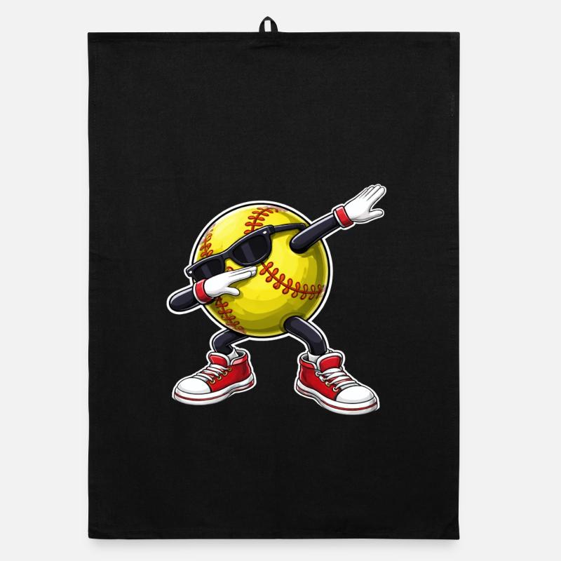 Softball Dabbing Organic Geschirrtuch
