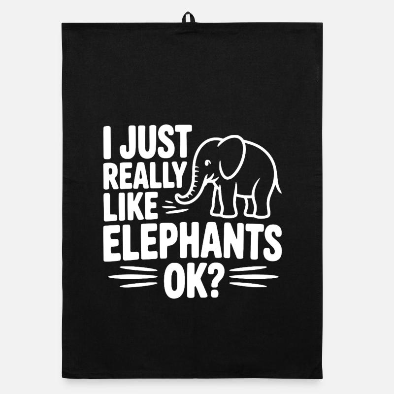 J’aime vraiment les éléphants, d’accord ? Torchon bio