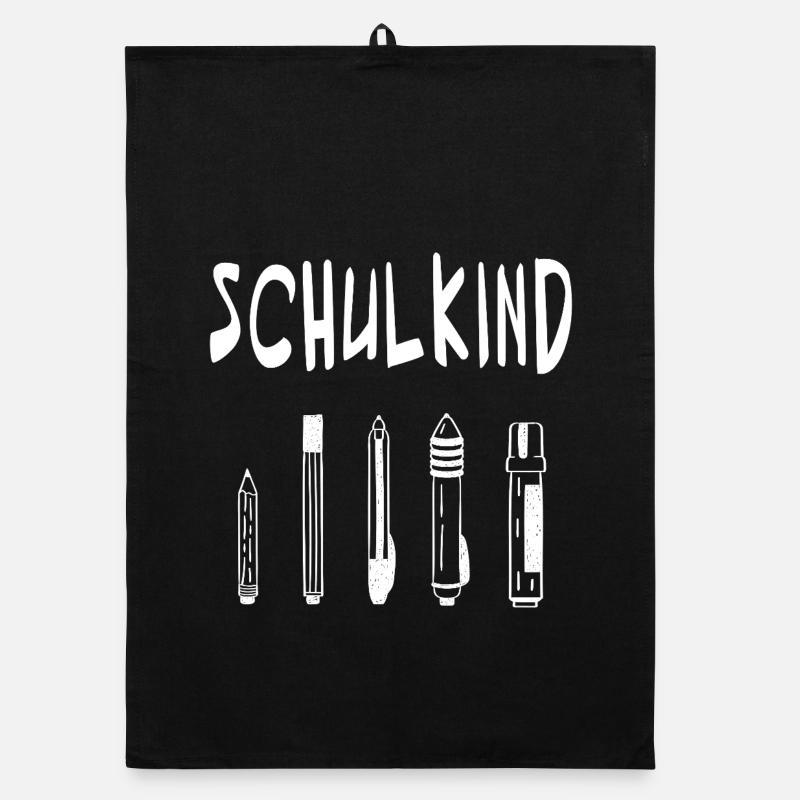 Schulkind Einschulung Stifte Organic Geschirrtuch