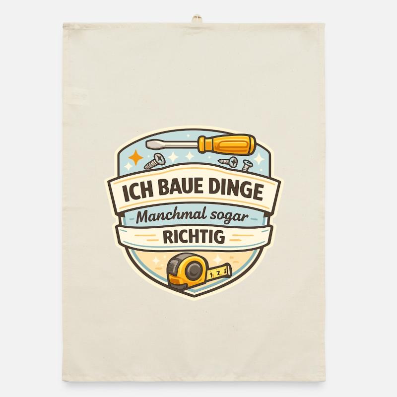 Ich Baue Dinge - Manchmal Richtig Organic Geschirrtuch