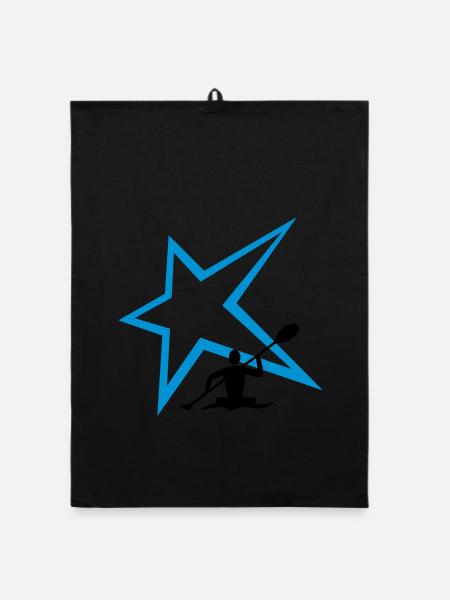 Canoe Stern - Organic dish towel - black - Front