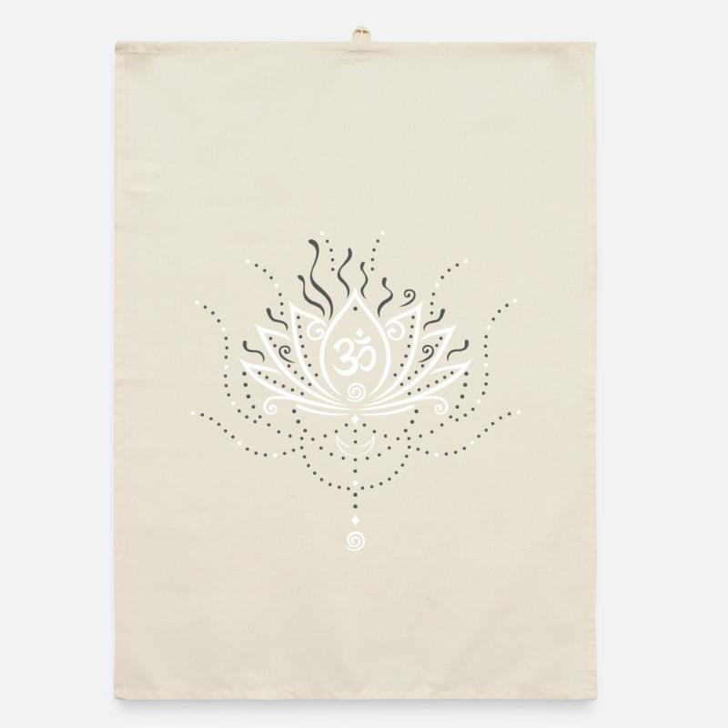 Fleur de lotus, version blanc Torchon bio