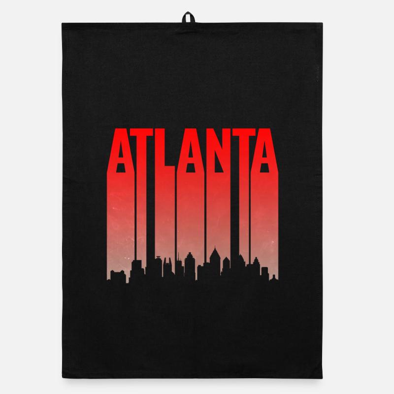 Atlanta Skyline Gradient Organic dish towel