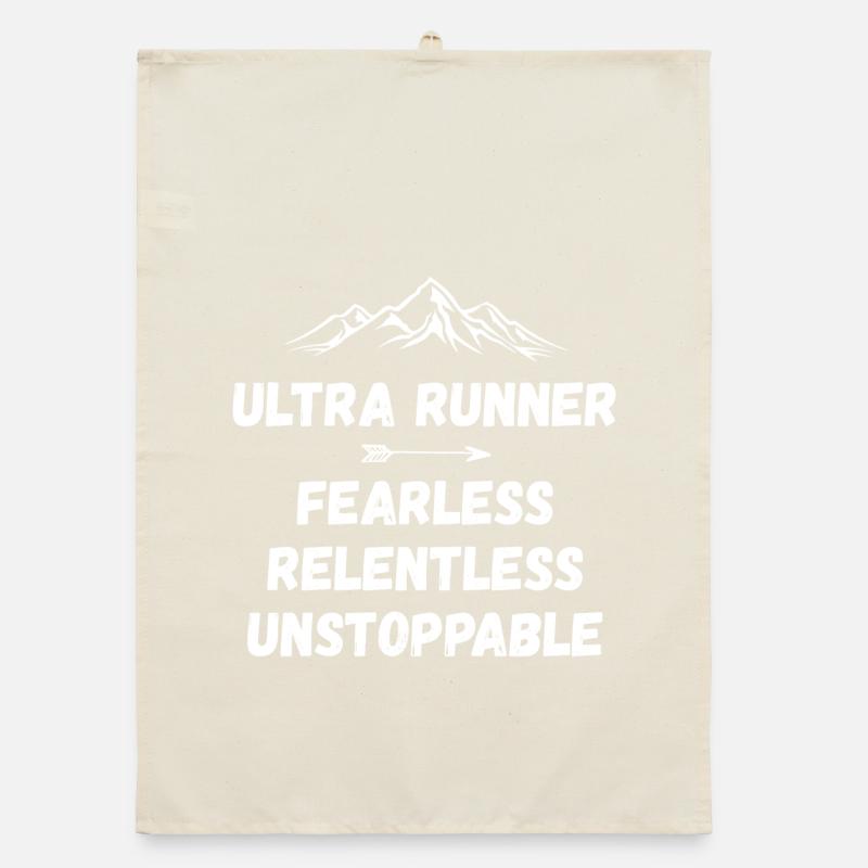Ultra Runner - Fearless. Relentless. Unstoppable. Organic dish towel