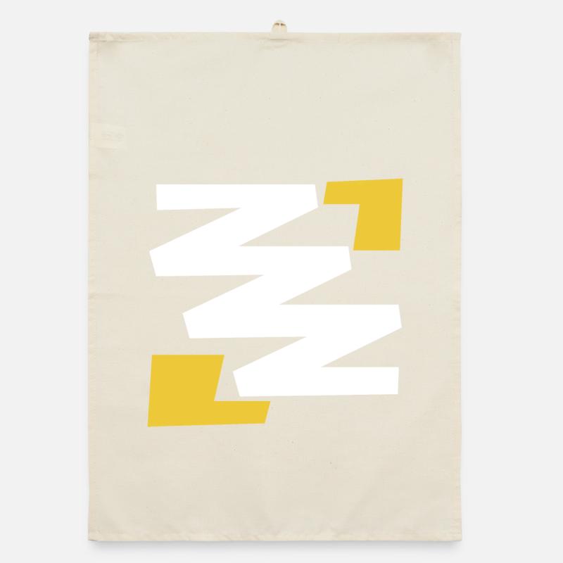 Basic simple digital art emblem with Z Organic dish towel