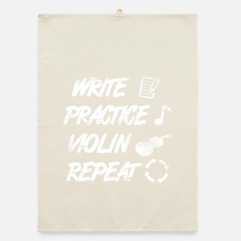 Practice writing, repeat violin Organic dish towel