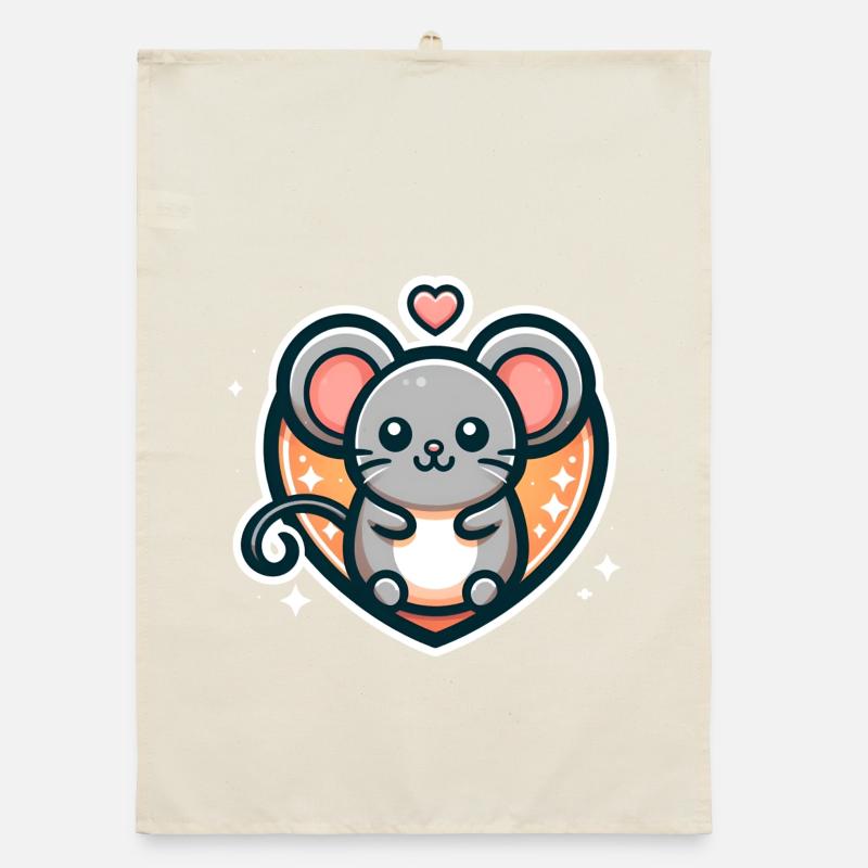 Souris préférée Torchon bio