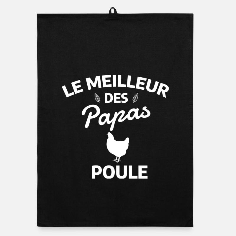 Le Meilleur des Papas POULE Torchon bio