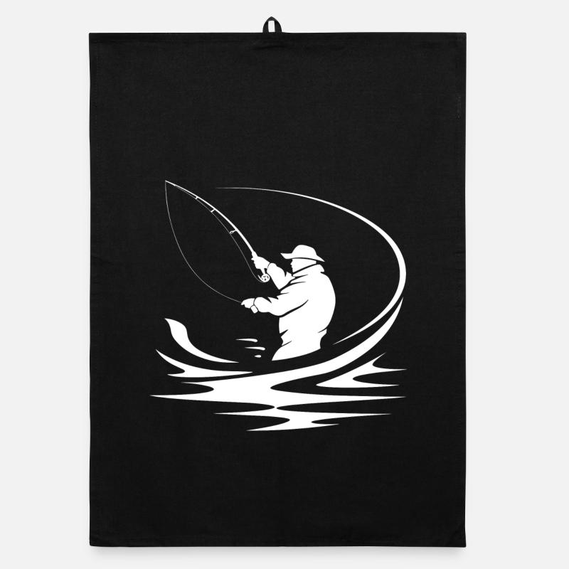 Dessin de pêcheur Torchon bio