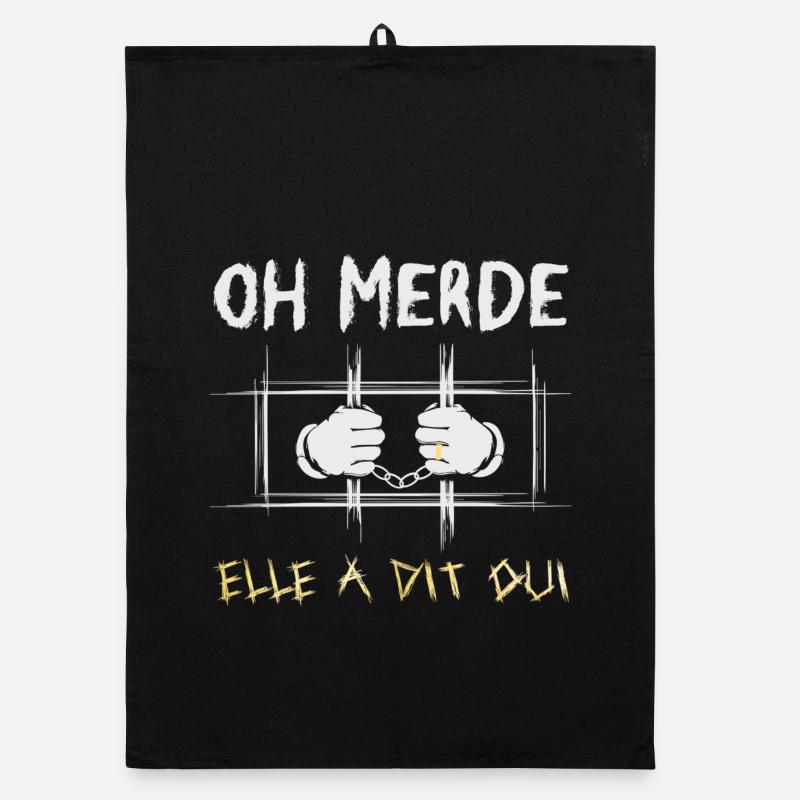 She Said Proposal Engagement Organic dish towel