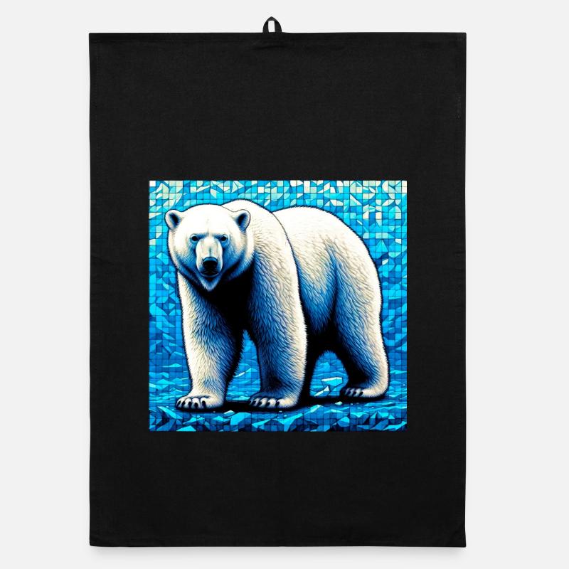 Eisbär - Organic Geschirrtuch - Schwarz