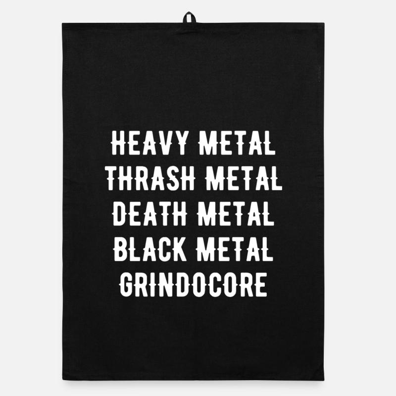 Heavy, Death, Thrash Metal Grindcore Typographie Torchon bio