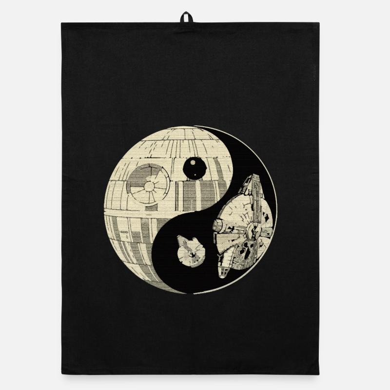 Galactic Yin Yang Space Duel Organic dish towel