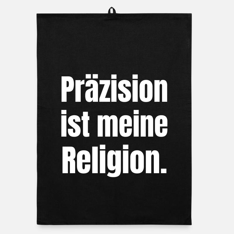 Precision is my religion. Organic dish towel
