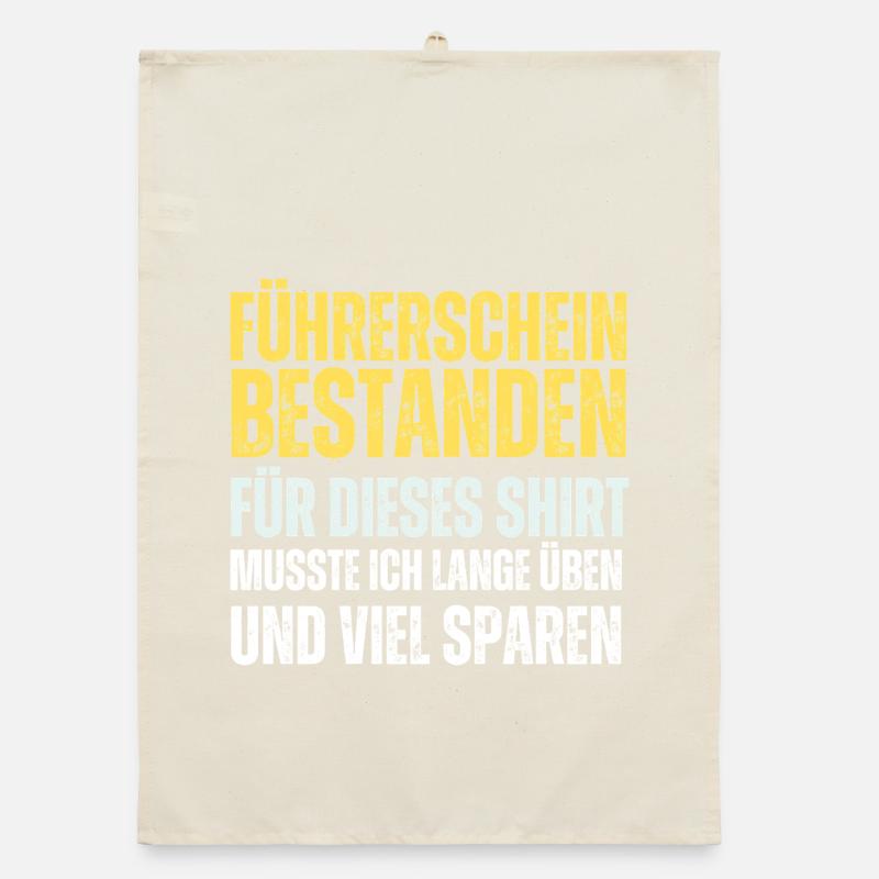 Driver's license passed Organic dish towel