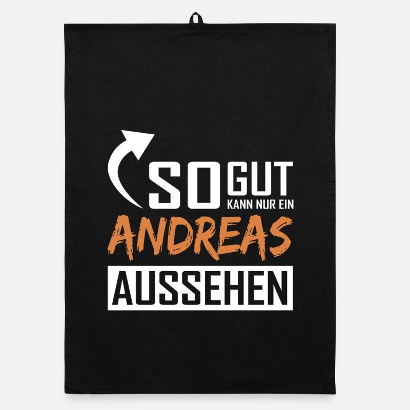 Only an Andreas can look so good Organic dish towel