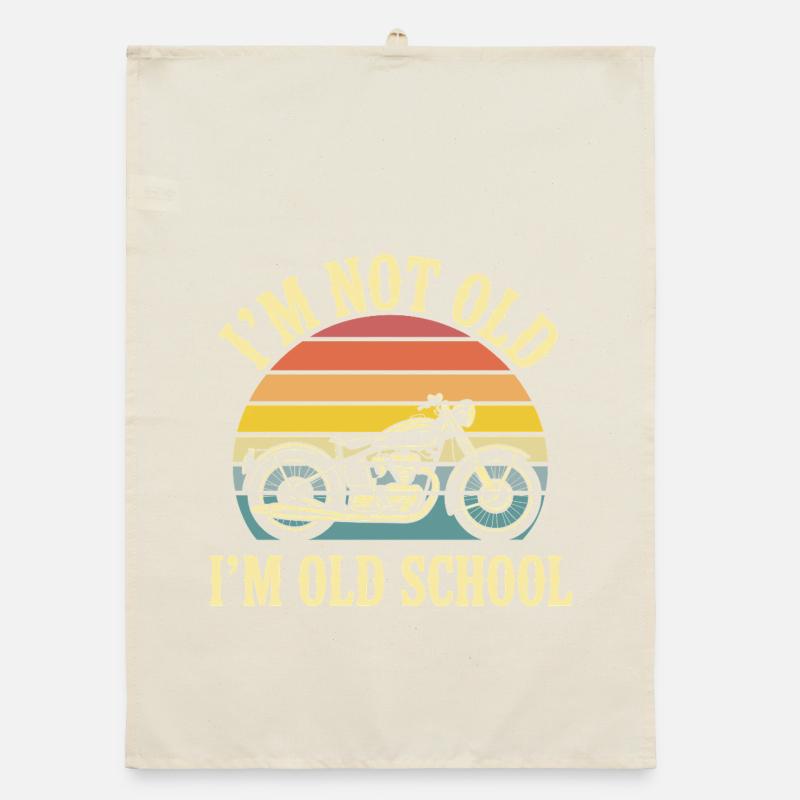 Biker motorcycle biker I'm not old Organic dish towel