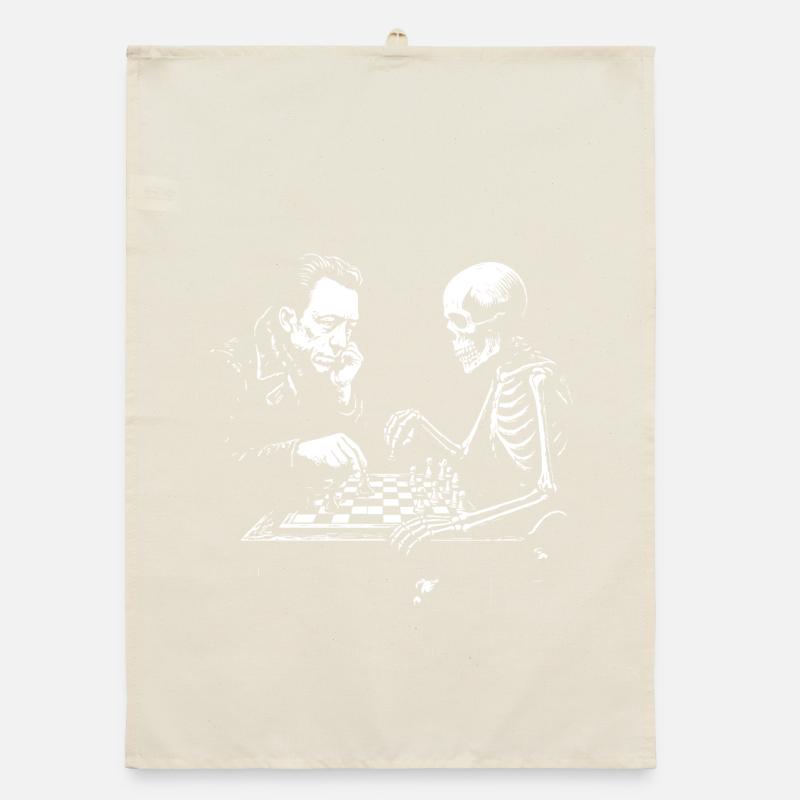 Duel d’échecs Camus et Skeleton Torchon bio