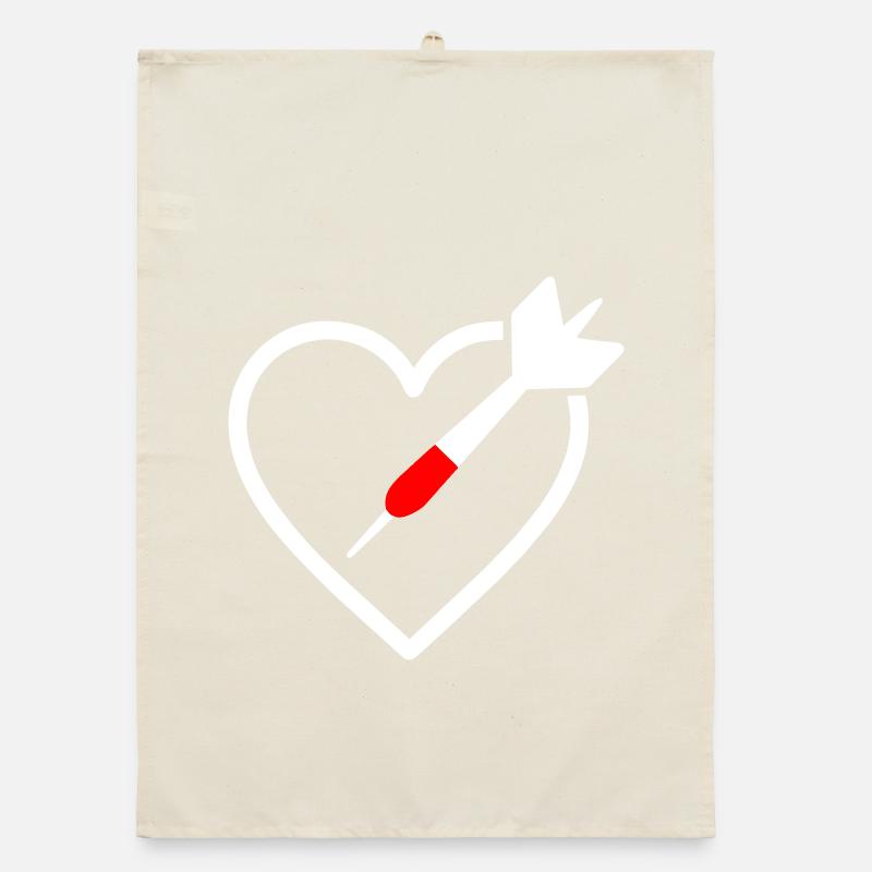 Fléchettes en forme de cœur – Conception de Maîtres de Précision Torchon bio