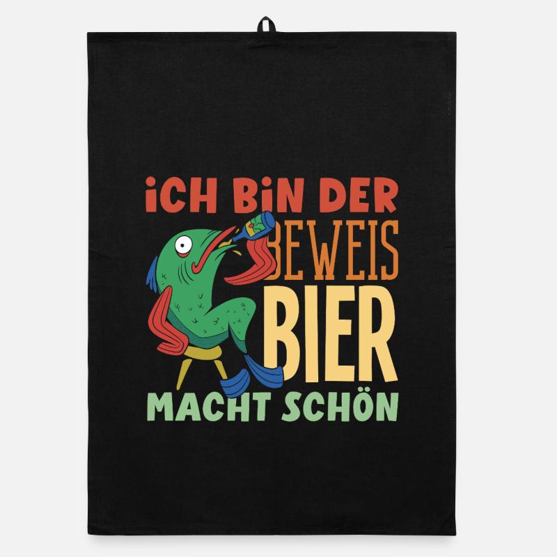 Ich bin der Beweis - Bier macht schön Organic Geschirrtuch