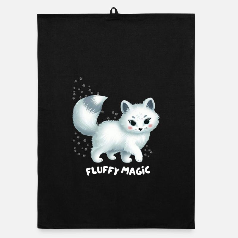 Renard Blanc avec Chaton Toutoux Torchon bio