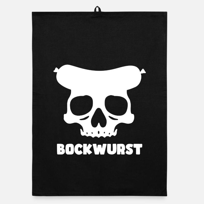 Graphique de crâne de Bockwurst Torchon bio