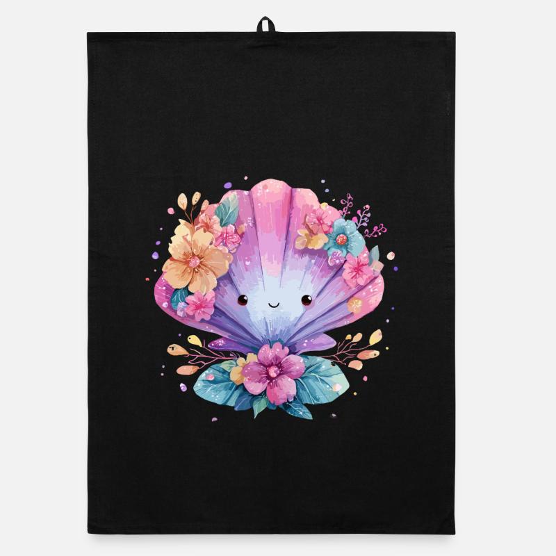 Moule fleurie avec des fleurs joyeuses Torchon bio