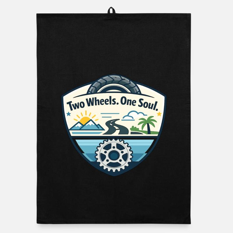 Zwei Räder, Eine Seele Organic Geschirrtuch