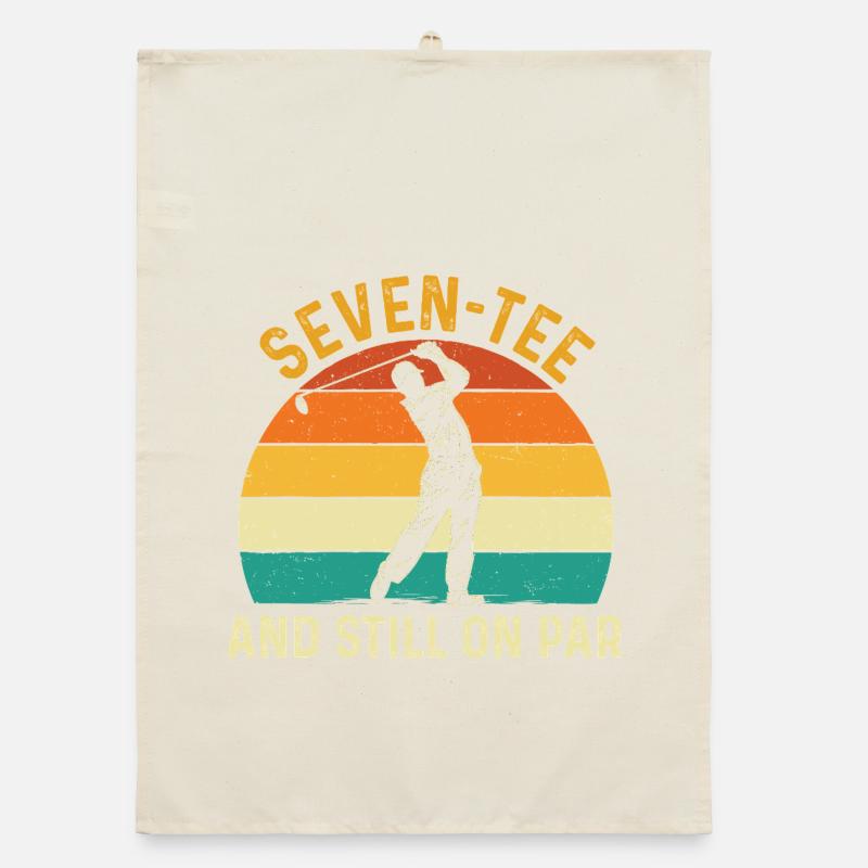 Sieben Abschlag immer noch auf Par 70. Golf-Geburtstag Organic Geschirrtuch