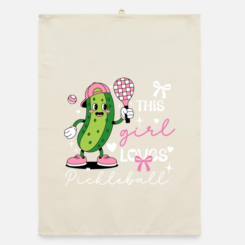 Coquette Pickleball-Mädchen süße Pickle Organic Geschirrtuch
