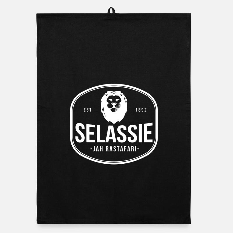 Haile Selassie - Jah Rastafari - Reggae Organic Geschirrtuch