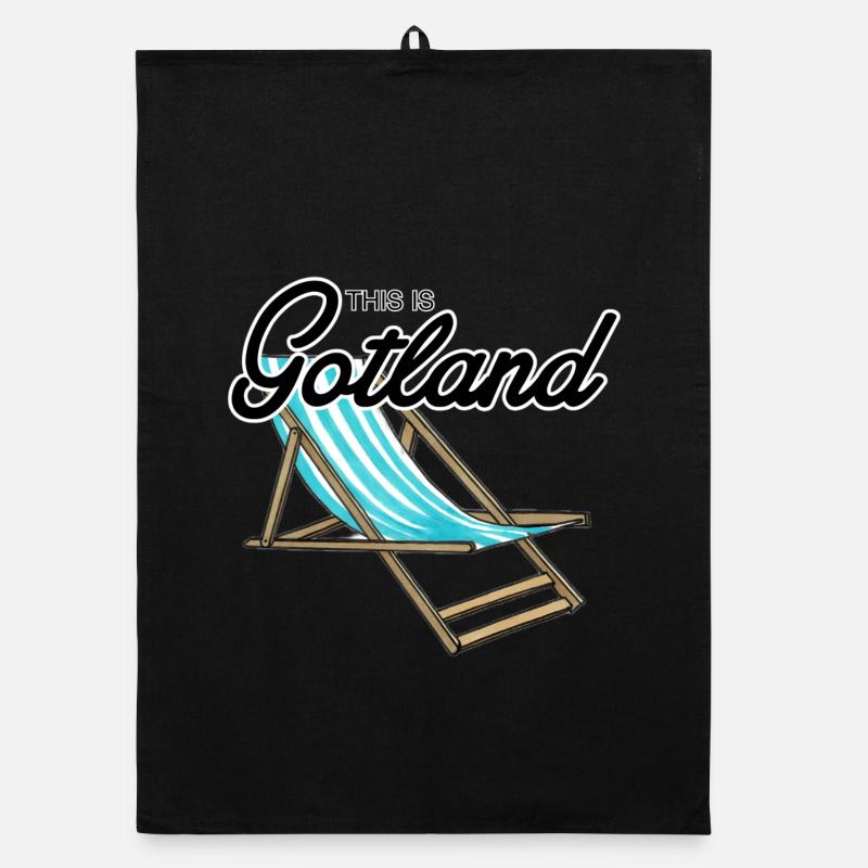 C’est la chaise de plage Gotland - Torchon bio - noir