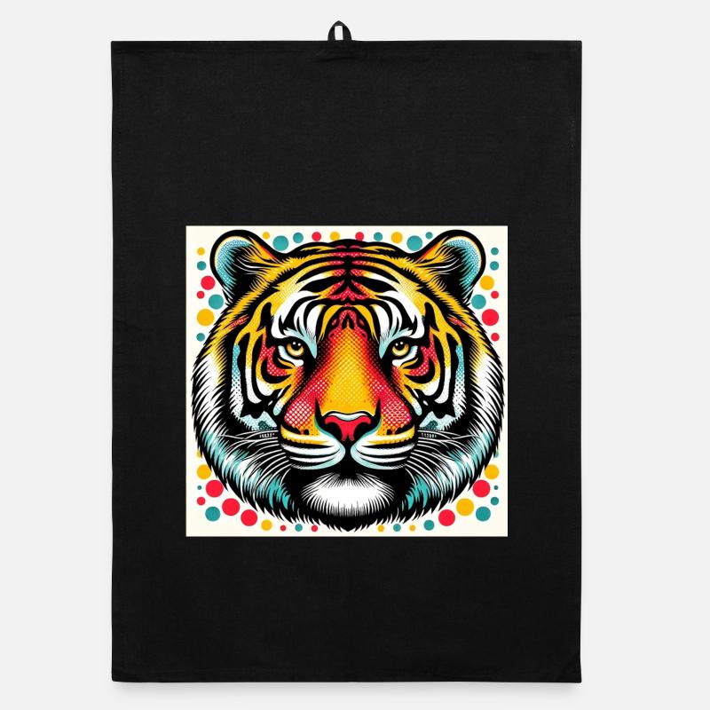 Tigre Pop Art Torchon bio