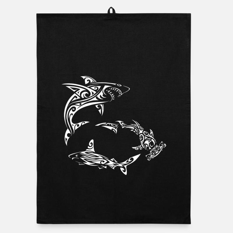 Requins polynésiens blancs Torchon bio