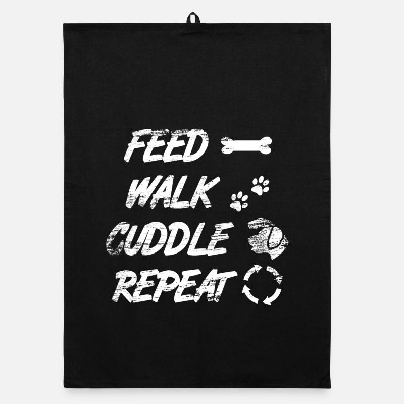 Feed Walk Cuddle Repeat Organic dish towel