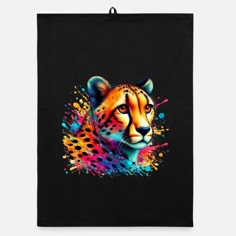 Gepard - Organic Geschirrtuch - Schwarz