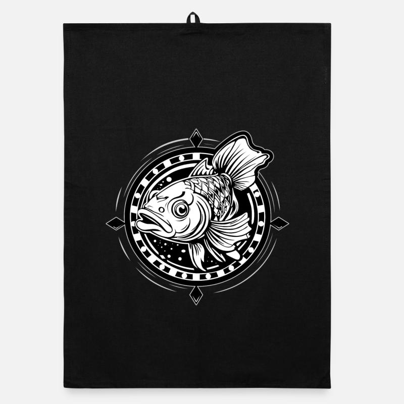 PESCE CARPA Strofinaccio da cucina ecologico