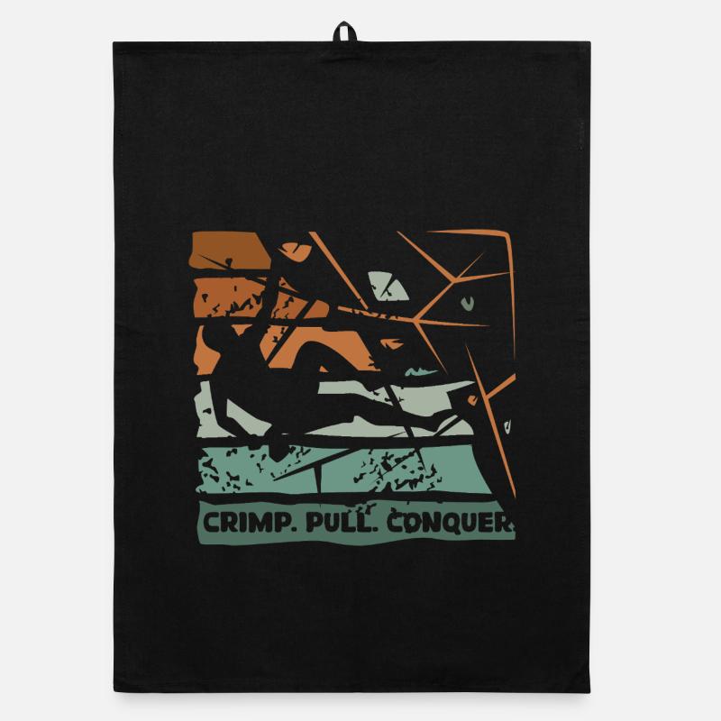 Bouldern – Crimp. Pull. Conquer. Organic Geschirrtuch