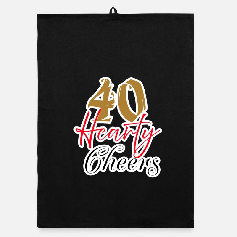 40 herzliche Prost Feier Design Organic Geschirrtuch
